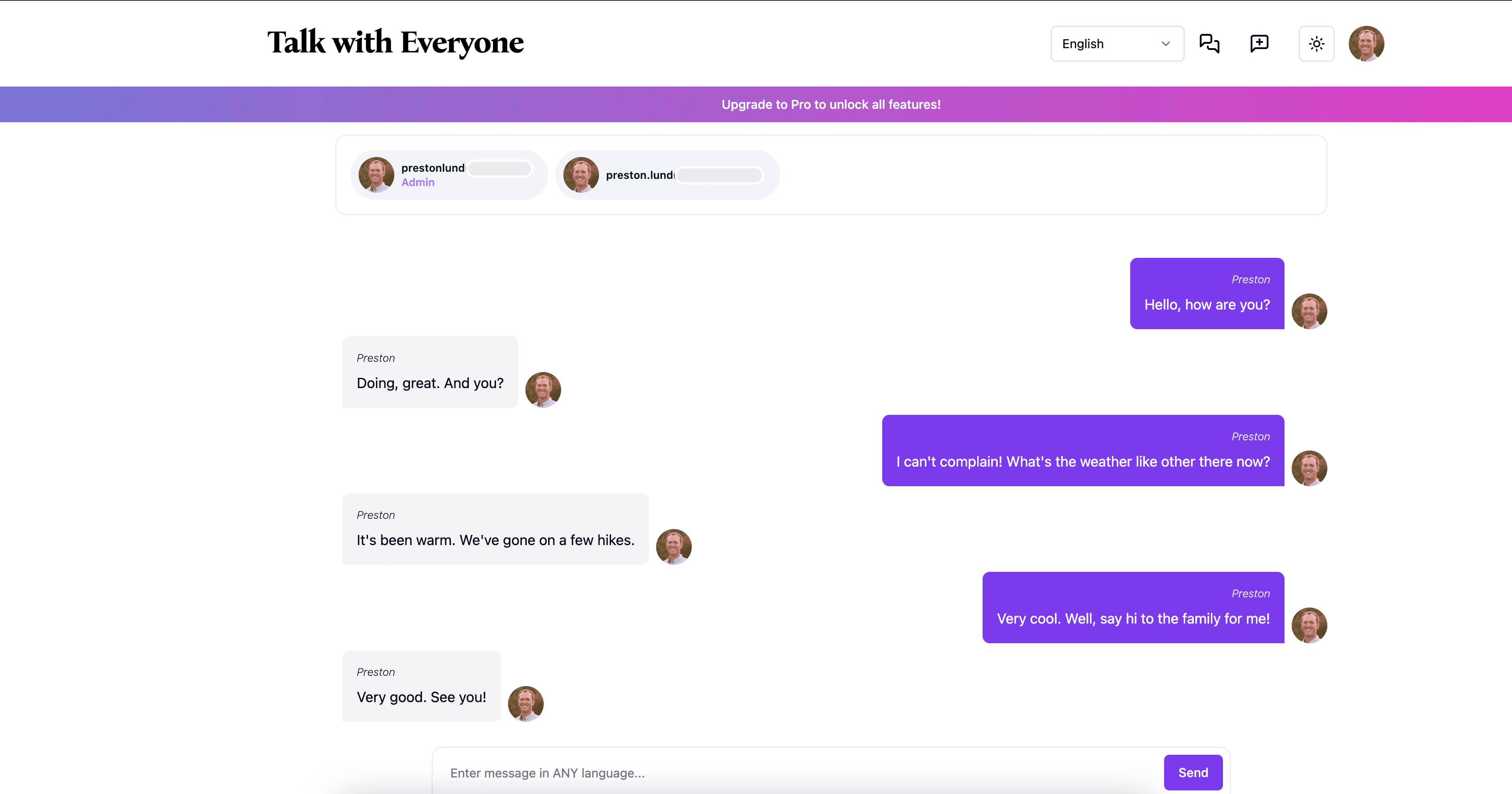 Talk with Everyone translator app